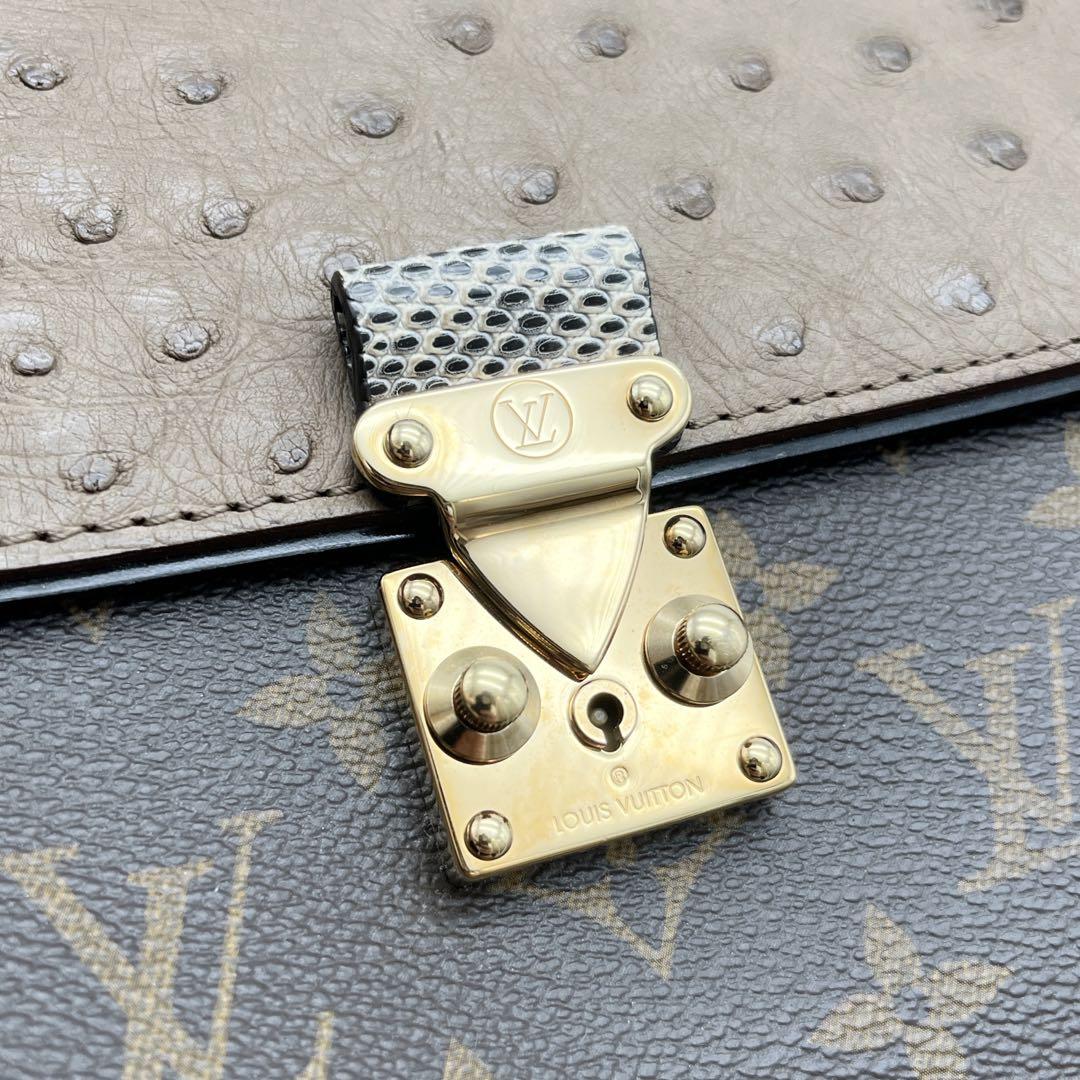 ルイヴィトン モノグラム　エキゾチックレザー　トートPM ショルダーバッグ　希少