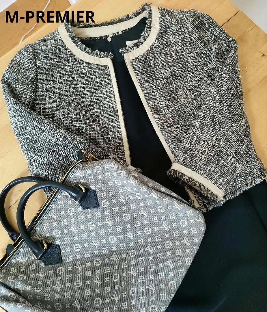 M-PREMIER COUTURE♡ツイード ノーカラージャケット