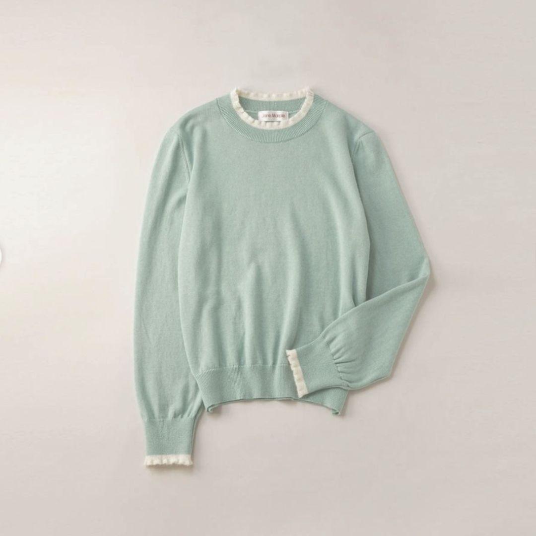 【twins1103】カシミヤ コットン ニット ジェーンマープル ミント