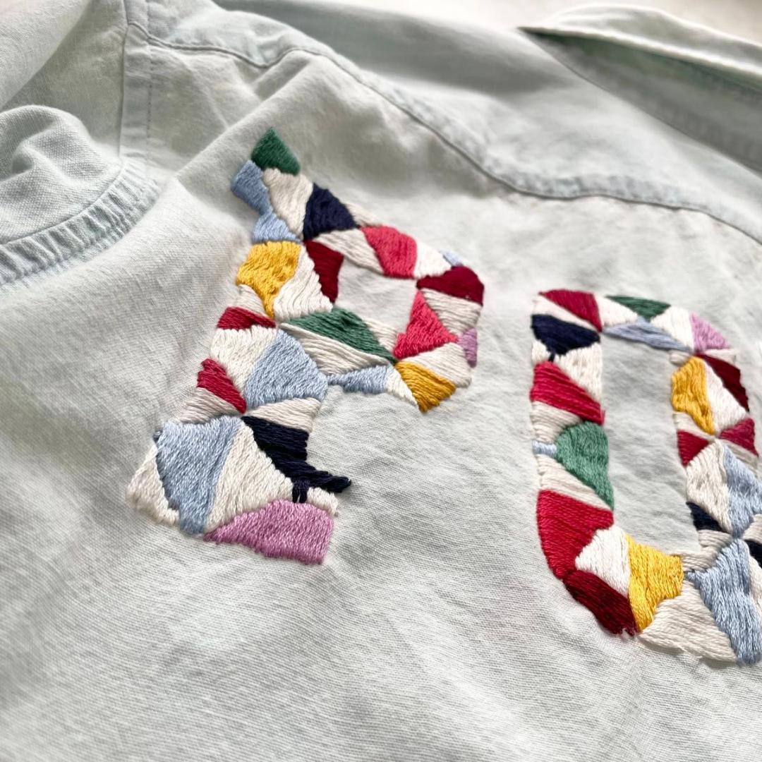 デニムアンドサプライ　ポロラルフローレン　シャツ　ロゴ刺繍　長袖　QRタグ