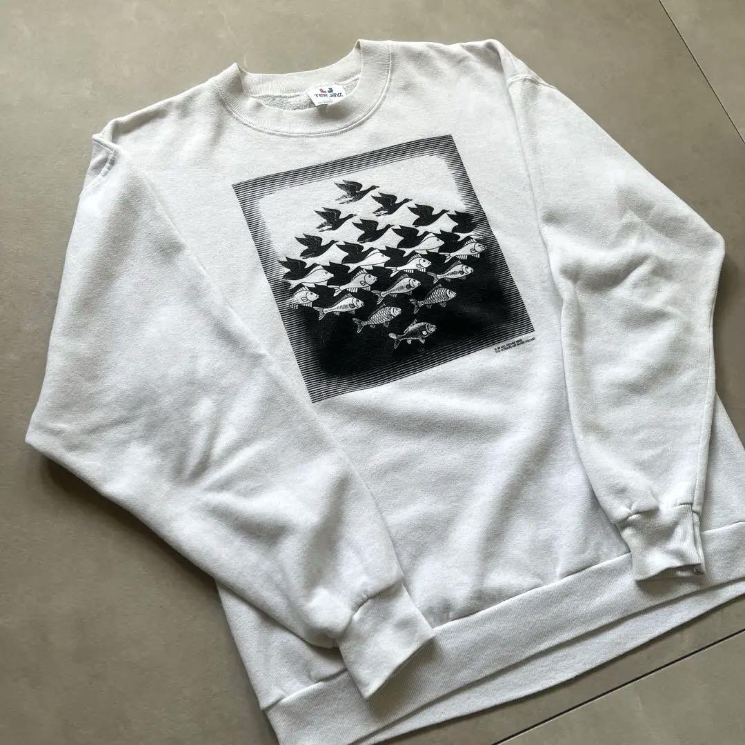 80's MC.ESCHER エッシャー 空と水　ビンテージスウェット