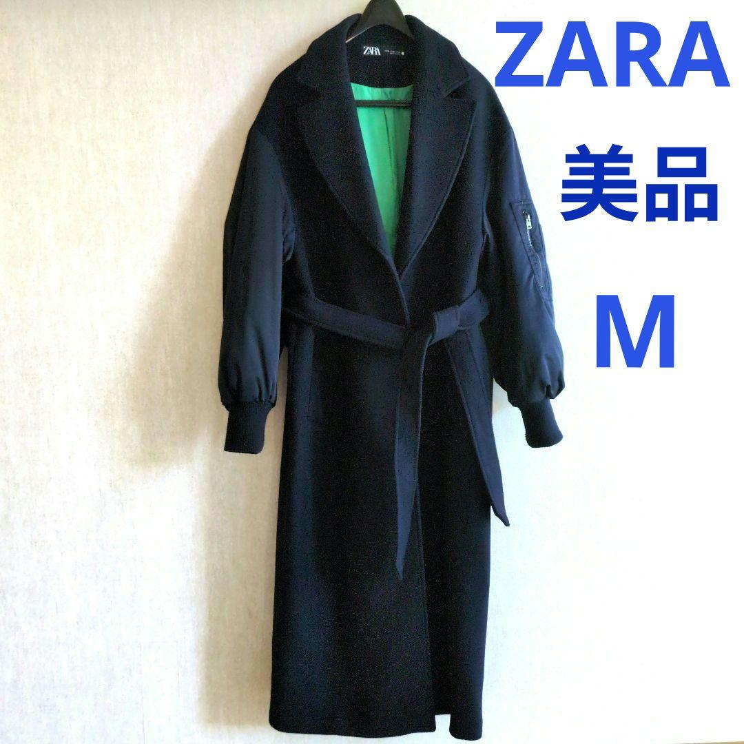 ZARA マッチングボンバーコート M　ネイビー　人気完売品