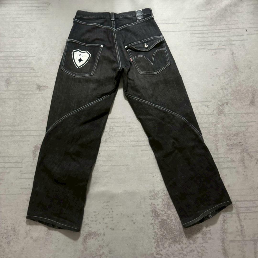超美品 入手困難 Levis FLU コーティング ワイドデニム W30