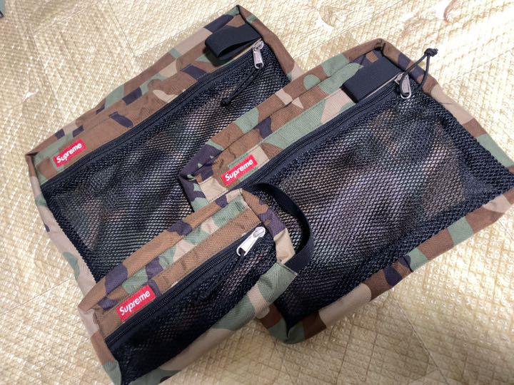 最終価格 Supreme Mesh Organizer Bags Camo