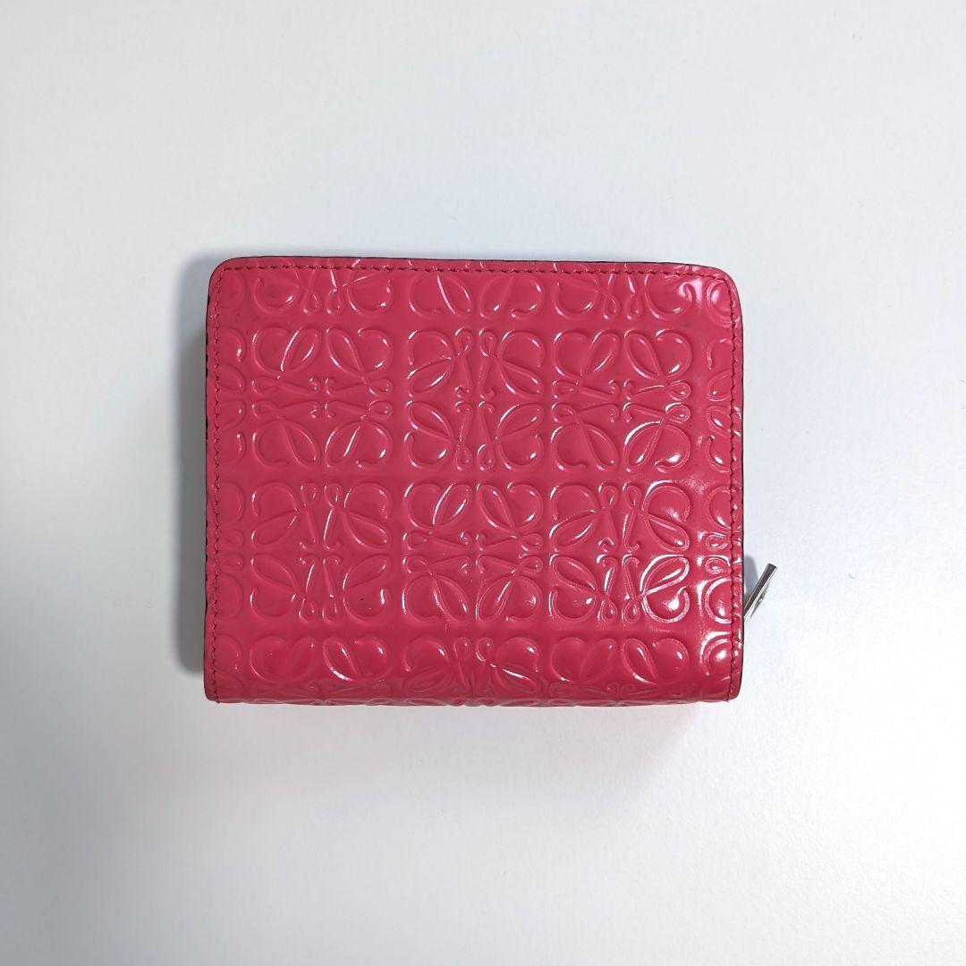 【美品 箱付き】ロエベ 長財布 ピンク リピートアナグラム ロゴ 型押し スーパーセール】 美品 箱付き】ロエベ 型 ロゴ リピート