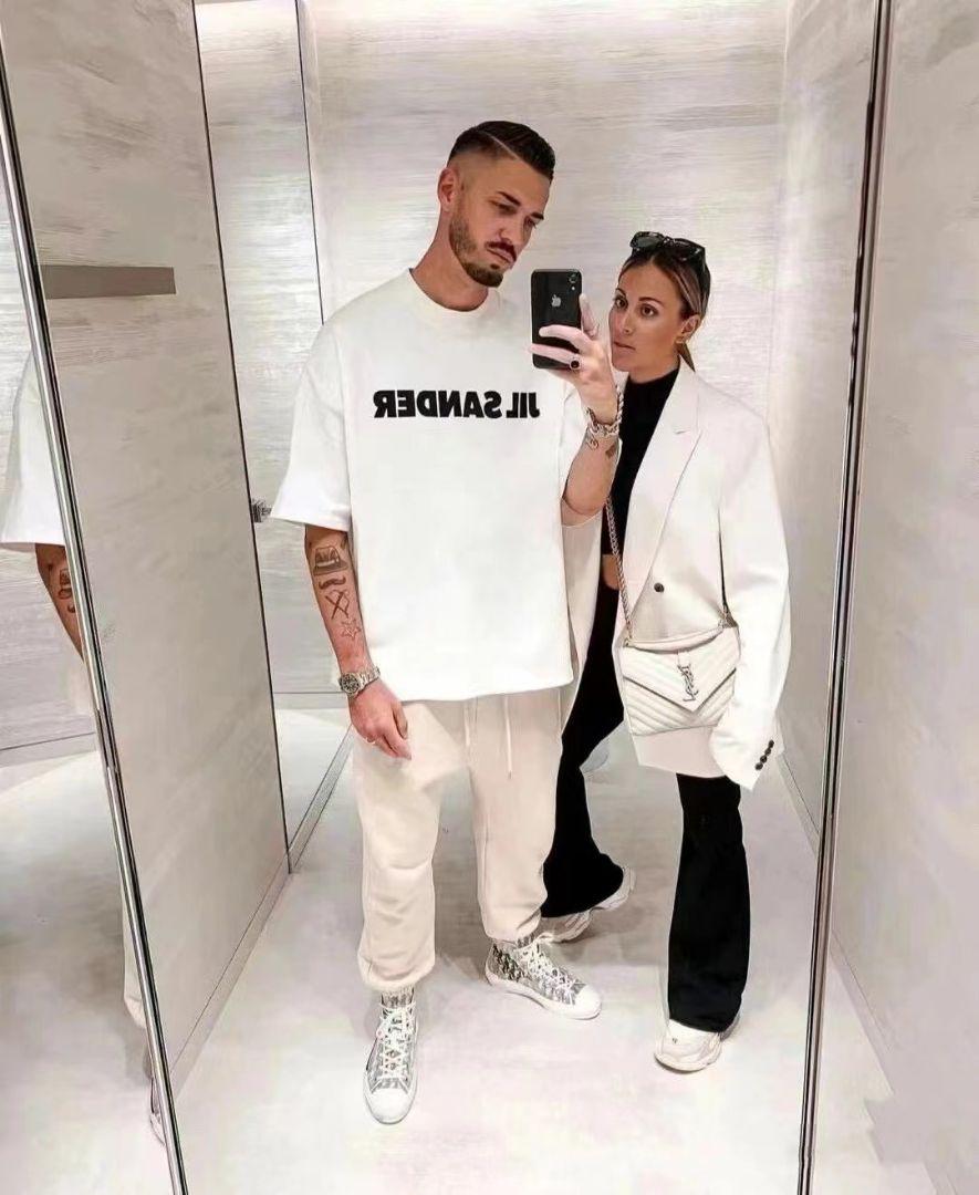送料関税込■JIL SANDER プリントロゴ コットン Tシャツ■ JIL SANDER プリント ロゴ コットン Tシャツ男女兼用 ズ