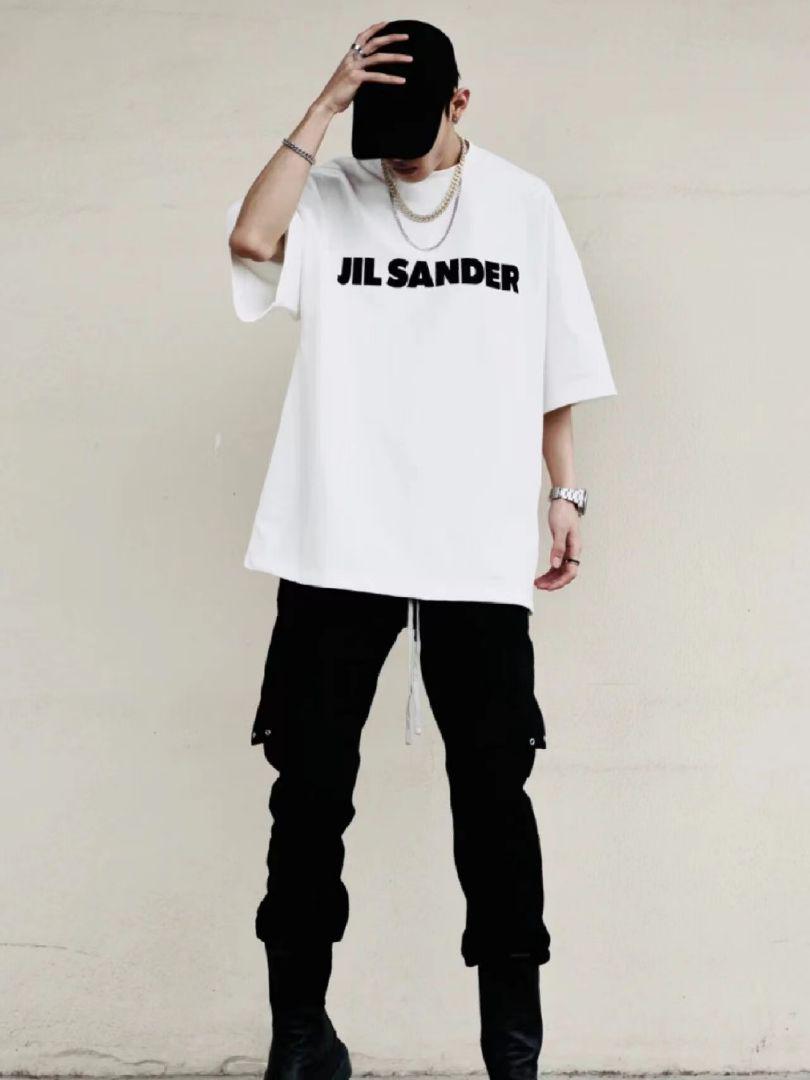 【JIL SANDER】ロゴプリントのコットンTシャツ 送料関税込 JIL SANDER - 【Jil Sander】プリントロゴ コットンジャージーT