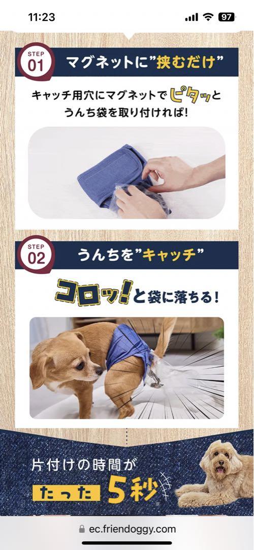 うんころキャッチ　5枚セット 青(4回使用4枚、新品1枚) Sサイズ