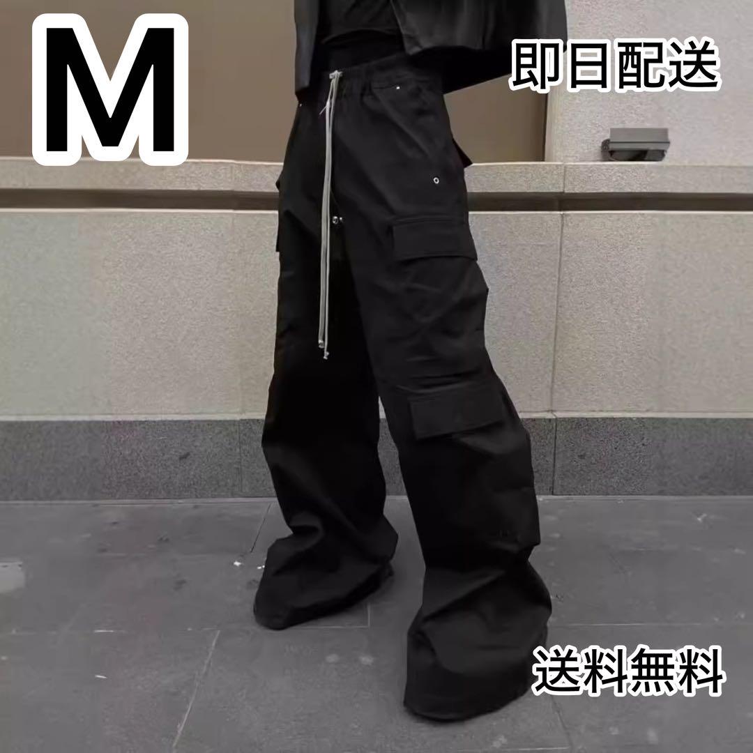 ナイロンワイドカーゴパンツ MサイズMijko Rick風 韓国系 4,600円
