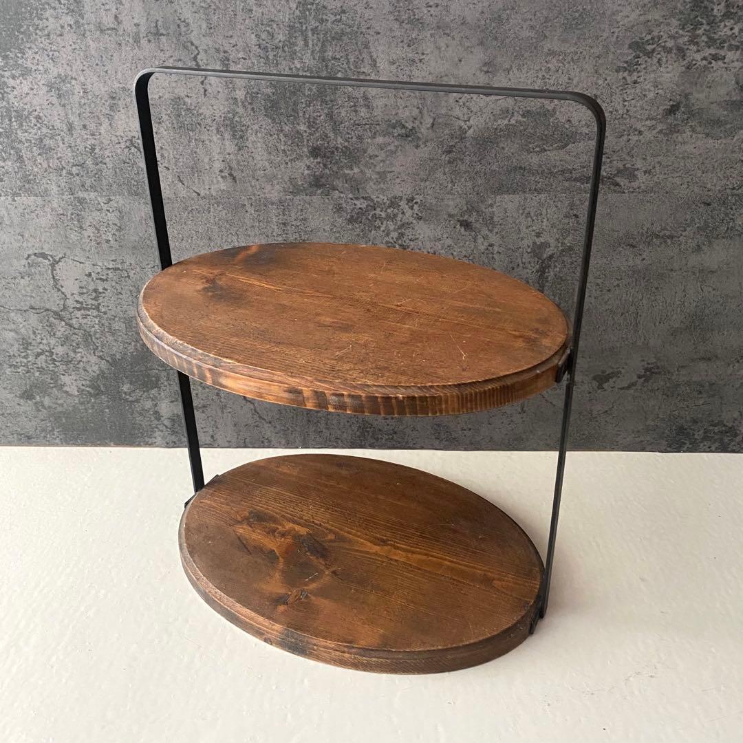 新品】 木製2段ラック/卓上 co+fe 調味料 トレー 収納ラック 収納