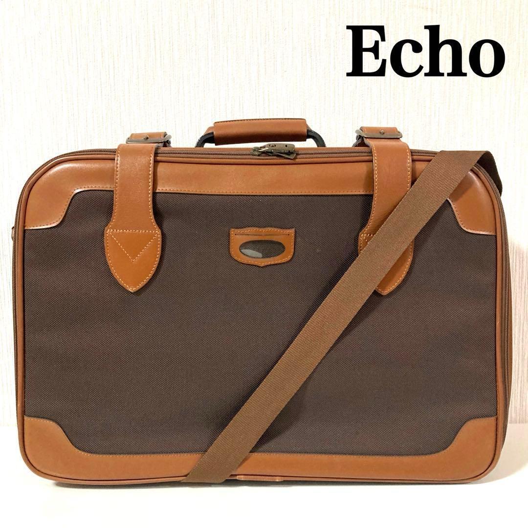 Echo★2way★ソフトスーツケースナイロン レザー 大容量