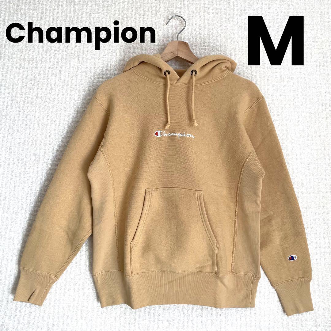 【Champion】リバースウィーブ プルオーバー パーカー メンズ ベージュ
