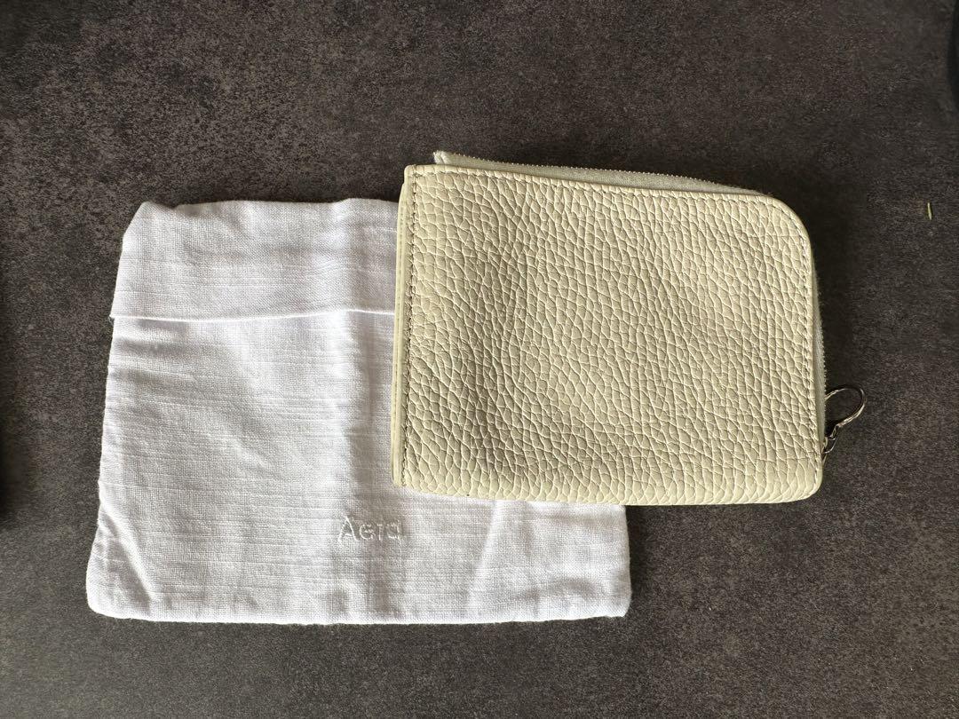 セール 海外 aeta(アエタ)】レザー 財布 アイボリー 小物