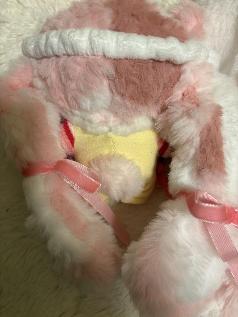 babythree　おやすみベビーうさぎピンク 小size 公式 Baby Three ミニミニサイズ ピンクうさぎ ぬいぐるみ