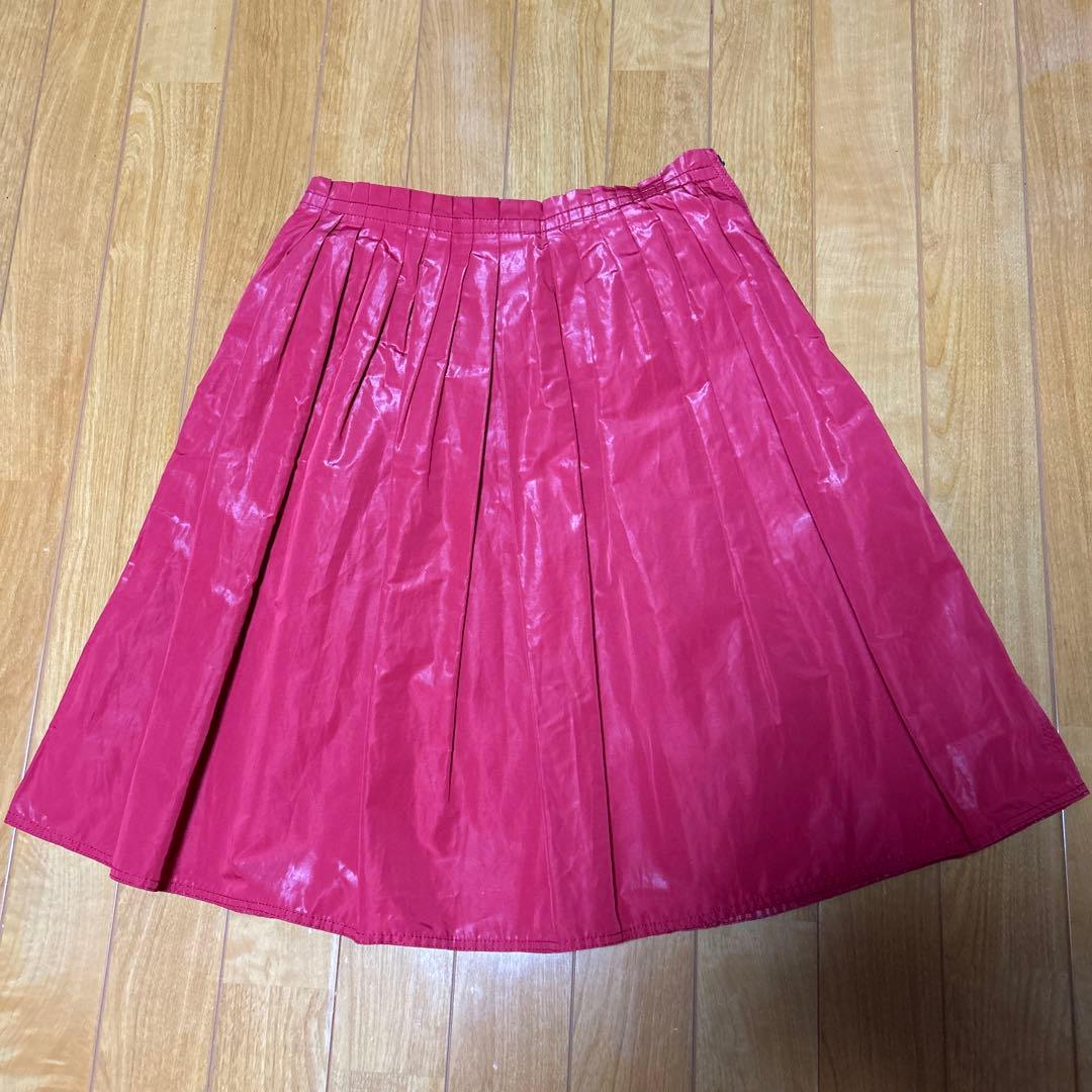 トゥモローランド マカフィー赤光沢スカートS・MACPHEE