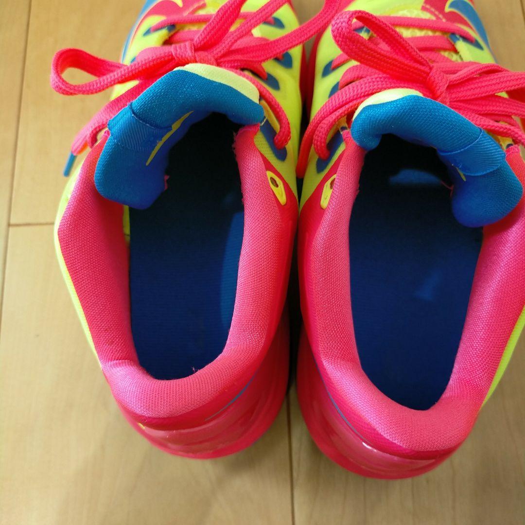 【24.5cm】Nike バスケットボールシューズ ピンク/イエロー　レブロン