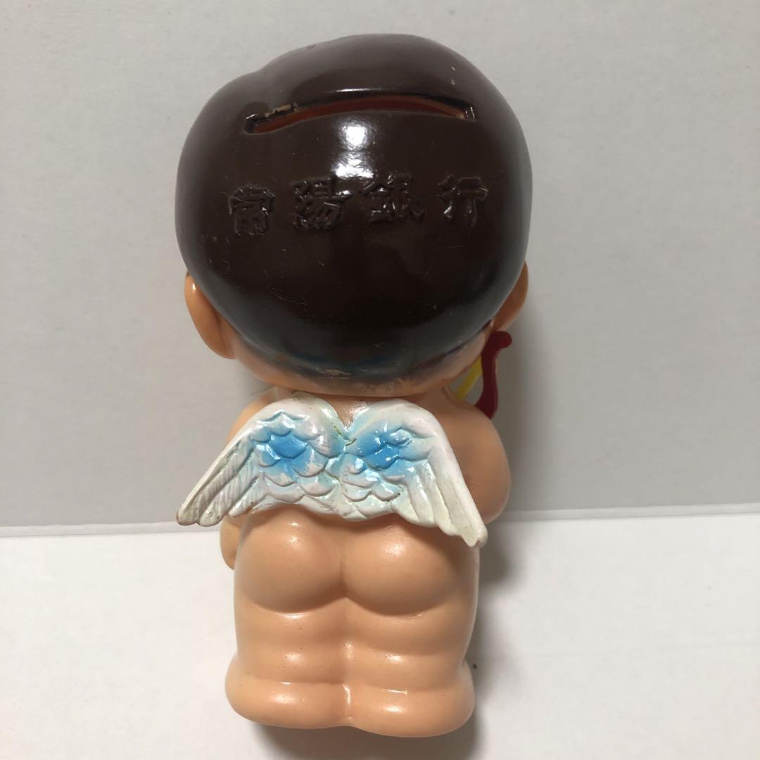 昭和レトロ　常陽銀行　天使　ソフビ　貯金箱　非売品　ノベルティ品 昭和レトロ 常陽銀行 天使 ソフビ 貯金箱 非売品 ノベルティ品