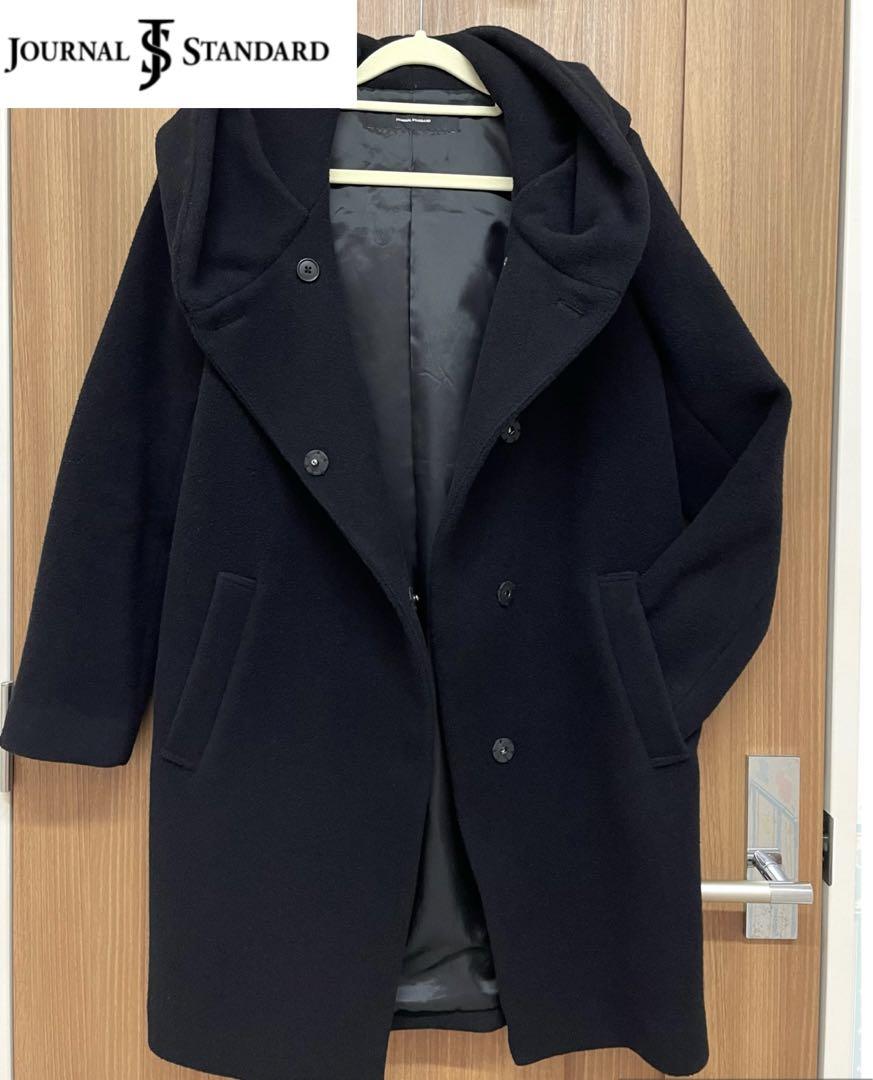 JOURNAL STANDARD ジャーナルスタンダード　フードロングコート　黒