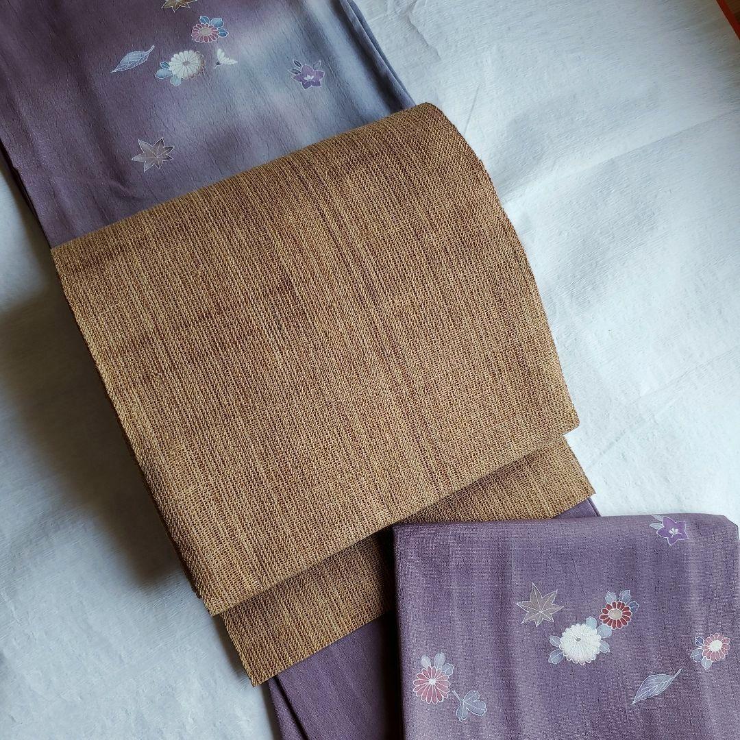 大人の涼を纏う　榀布　科布の名古屋帯