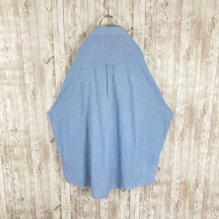 新作国産 刺繍 2XL ブルー 9HT5y-m45756435015 チャップスラルフローレン BD長袖シャツ 即納最新品