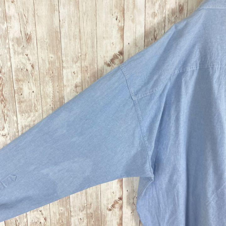 新作国産 刺繍 2XL ブルー 9HT5y-m45756435015 チャップスラルフローレン BD長袖シャツ 即納最新品