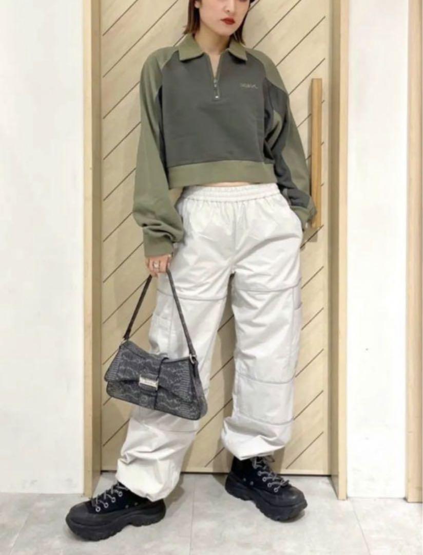 新品♪X-girl RAGLAN SWEAT TOP　ハーフジップ　トレーナー