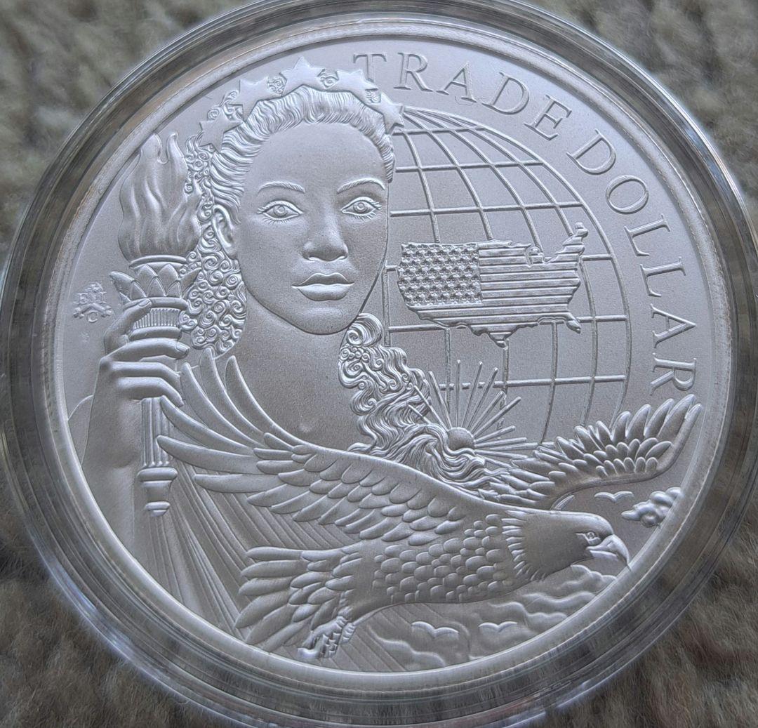激安直営店 現代アメリカ•貿易ドル」純銀1オンス銀貨 - メルカリ コレクション