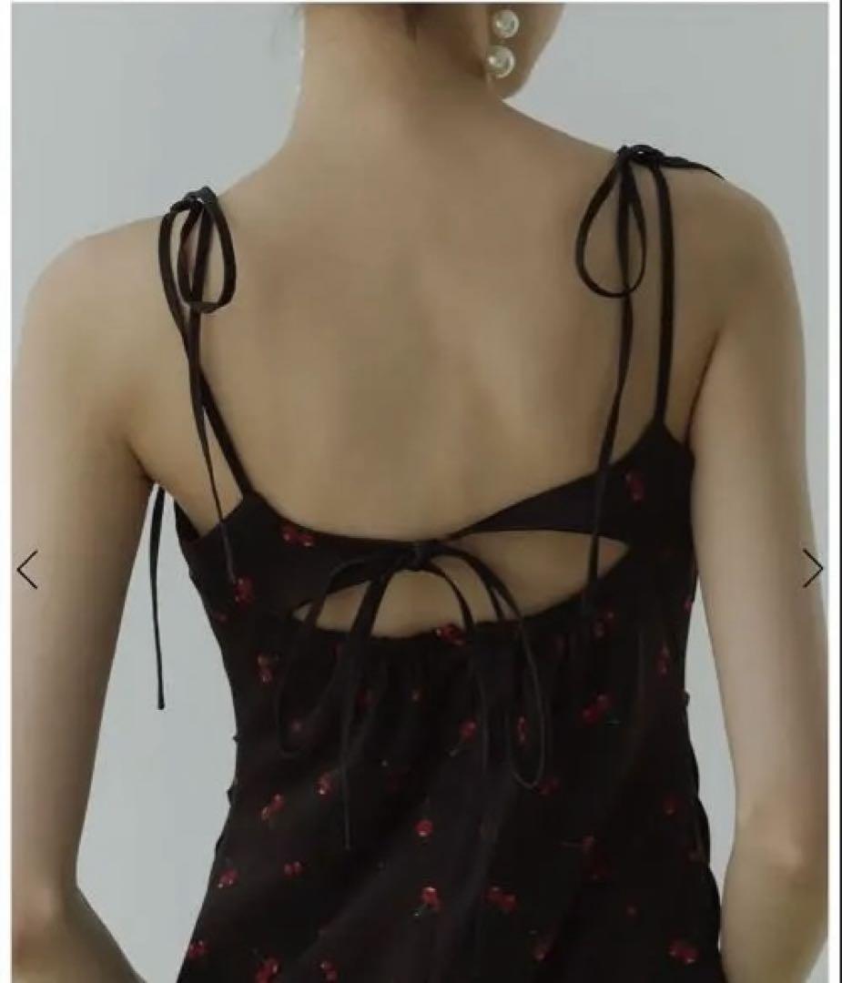 eimy istoire cherry patternキャミワンピース　ブラック
