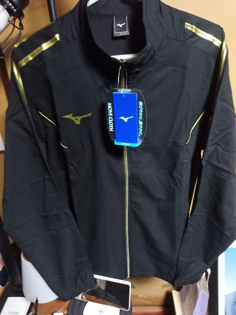 Mizuno ウォームアップジャケット ブラック/ゴールド
