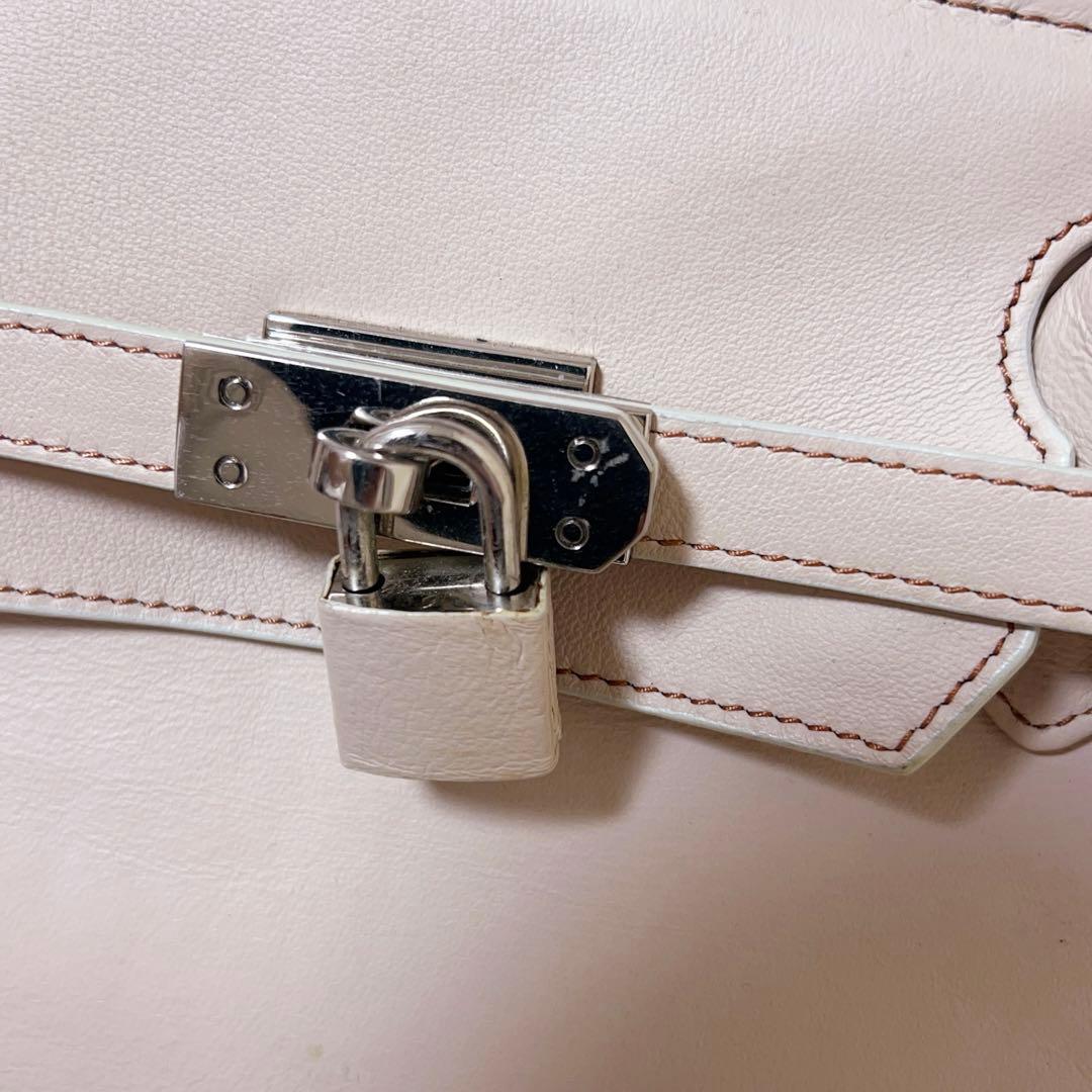 濱野 Hamano ハマノ ミーティア カデナ ハンドバッグ ピンク