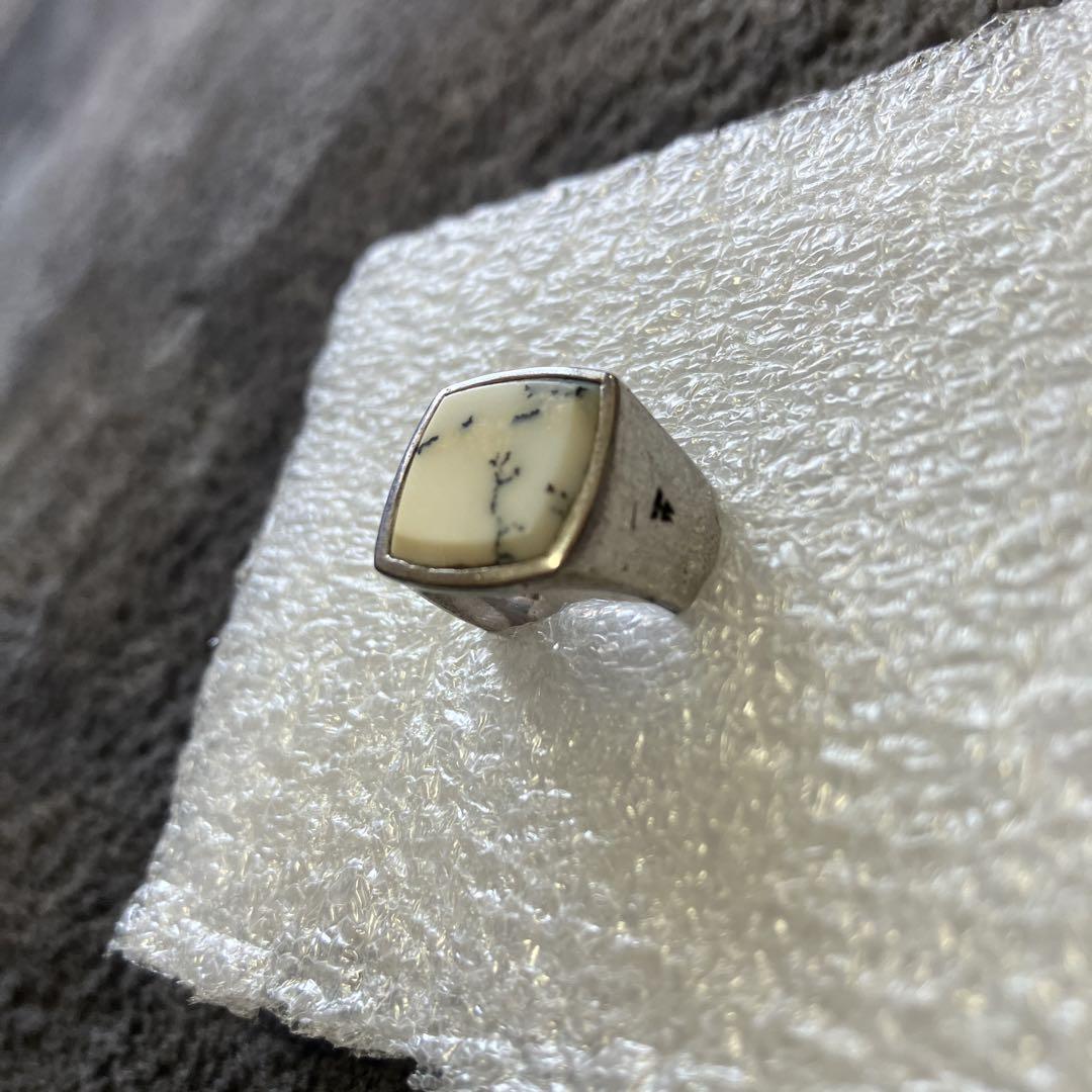 TOM WOOD リング Cushion Moss Agate