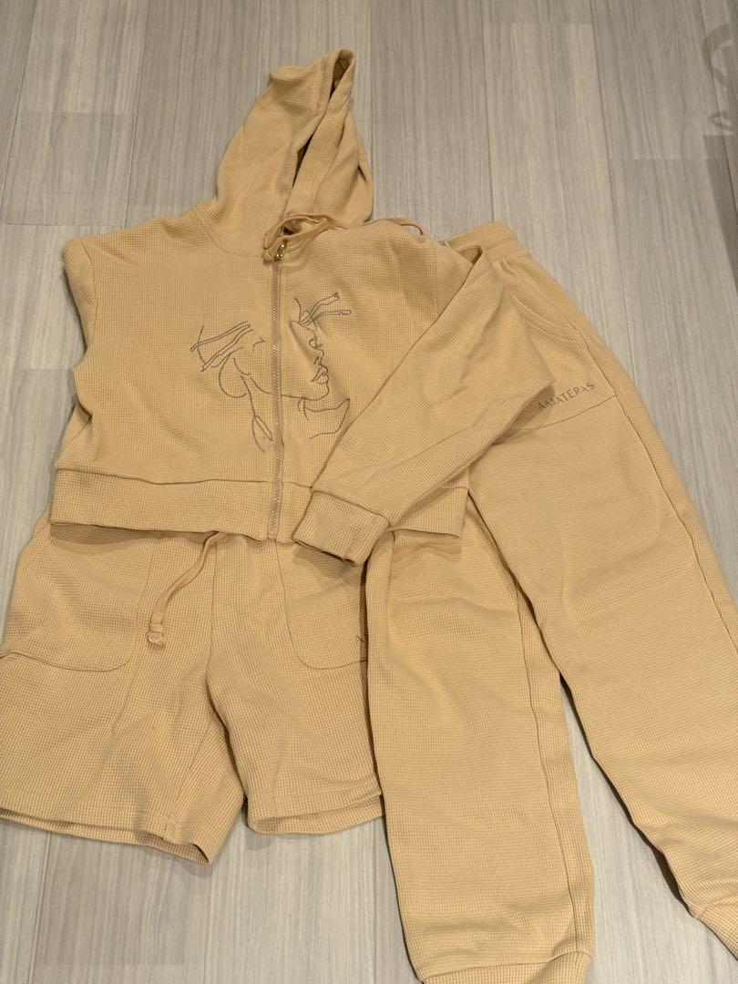 AMATERAS waffle zip-up sweater 3点セット