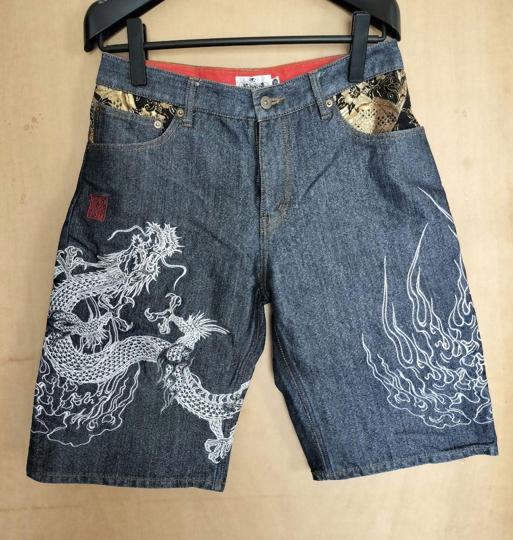 絡繰魂/刺繍デニムショートパンツ/size32 絡繰魂/刺繍デニムショートパンツ/size32 - メルカリ