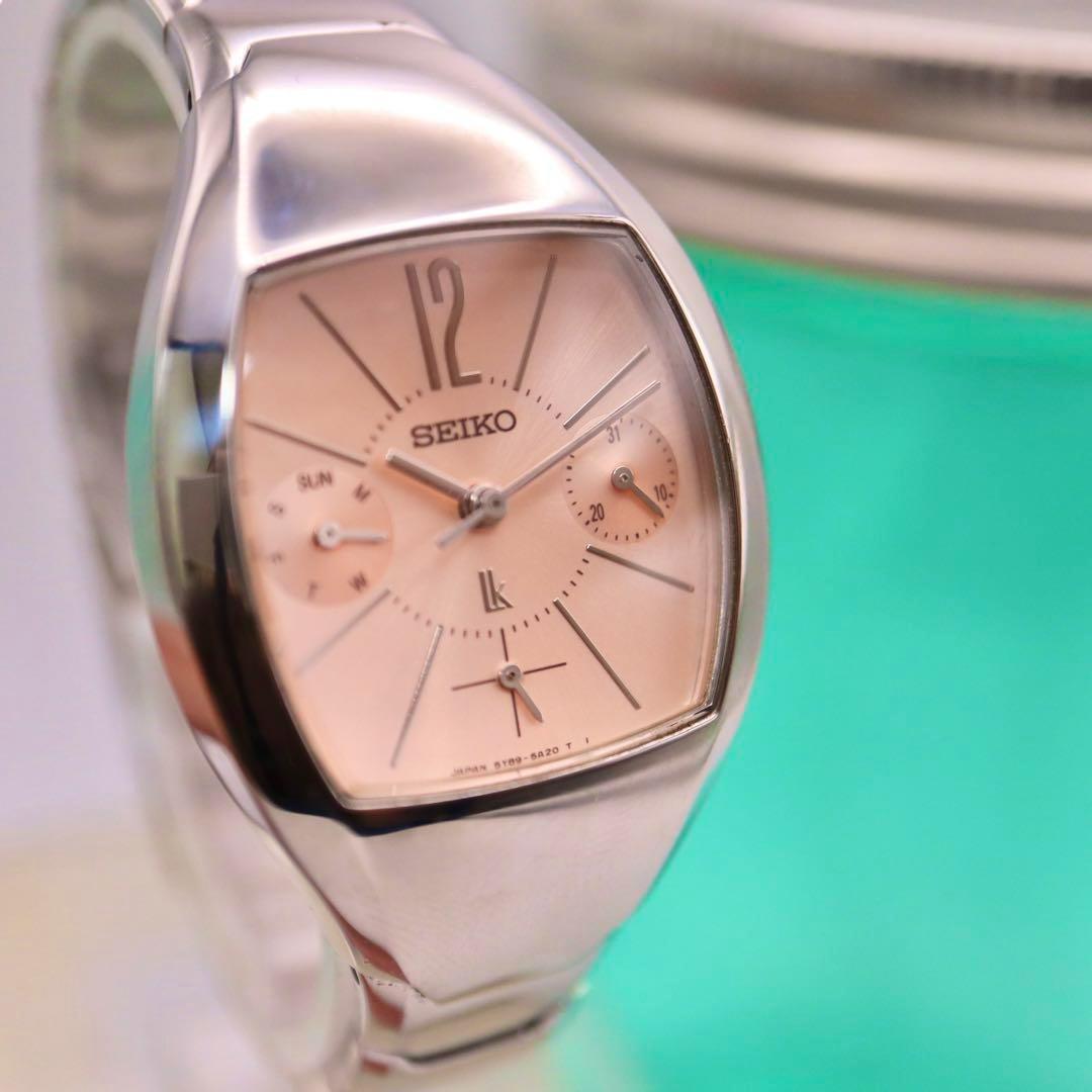 良品 SEIKO ルキア シルバー スモセコ レディース腕時計 1196