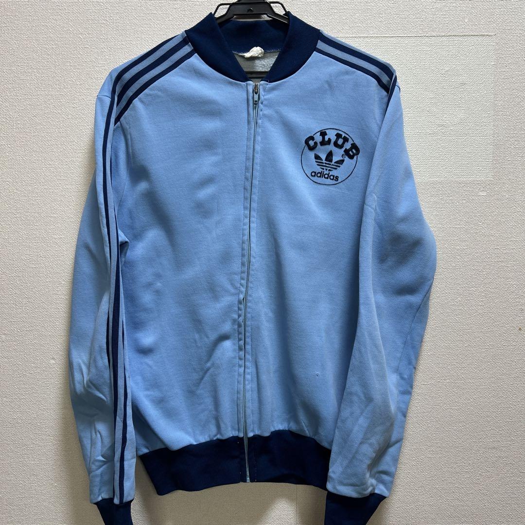 adidas originals クラブ トラックジャケット 水色 70s