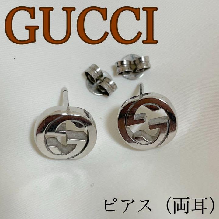 48%割引ホワイト系新しいブランド GUCCI インターロッキングG ピアス