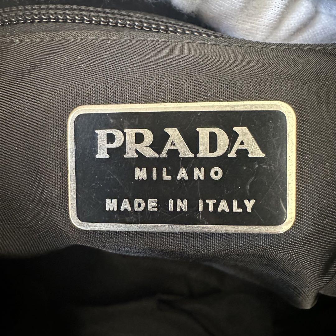 美品✨ PRADA トートバッグ 三角ロゴプレート ナイロン ブラック 画像8