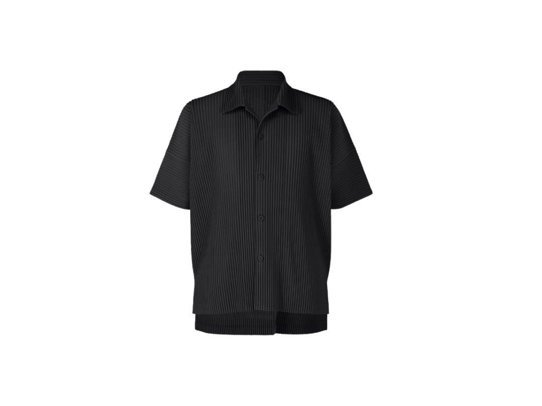HOMME PLISSE ISSEY MIYAKE 半袖シャツ（黒・サイズ3）