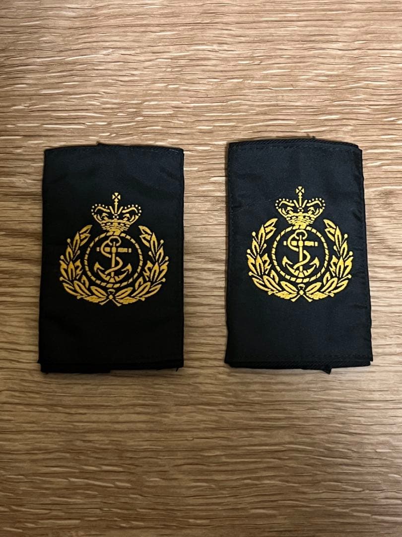 実物 現行 イギリス軍 海軍 CPO 上級兵曹 階級章 2枚組