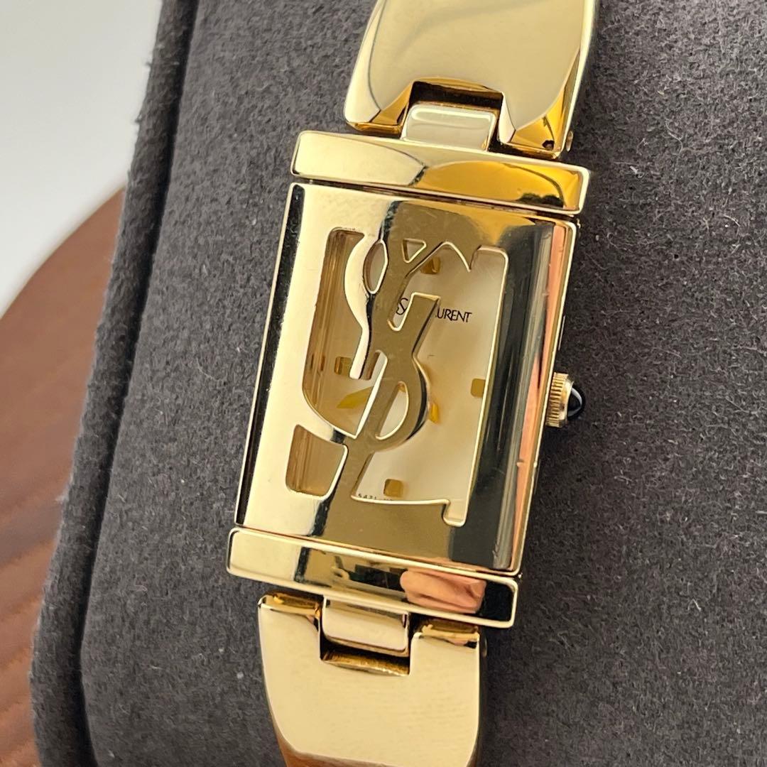 【超希少】 サンローラン 40周年 バングルウォッチ ゴールド クォーツ 箱付 【超希少】 サンローラン 40周年 バングルウォッチ ゴールド クォーツ 箱付