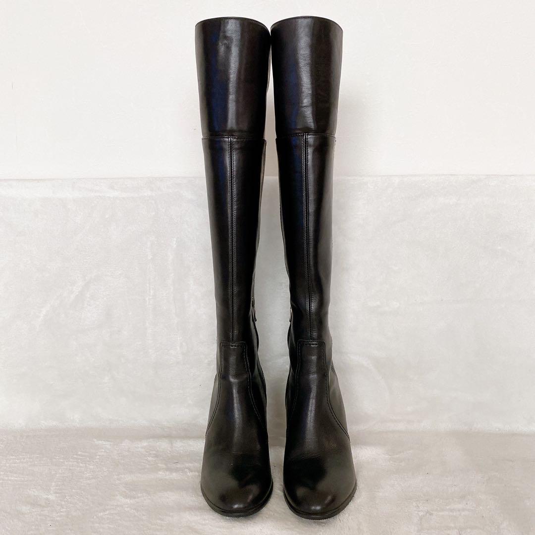 美品♡DIANA 黒　本革　ニーハイブーツ　 2wayロングブーツ　24cm