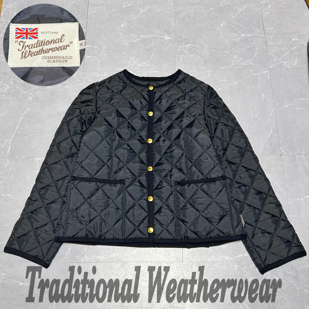 未使用級【トラディショナルウェザーウェア】レディース キルティングジャケット