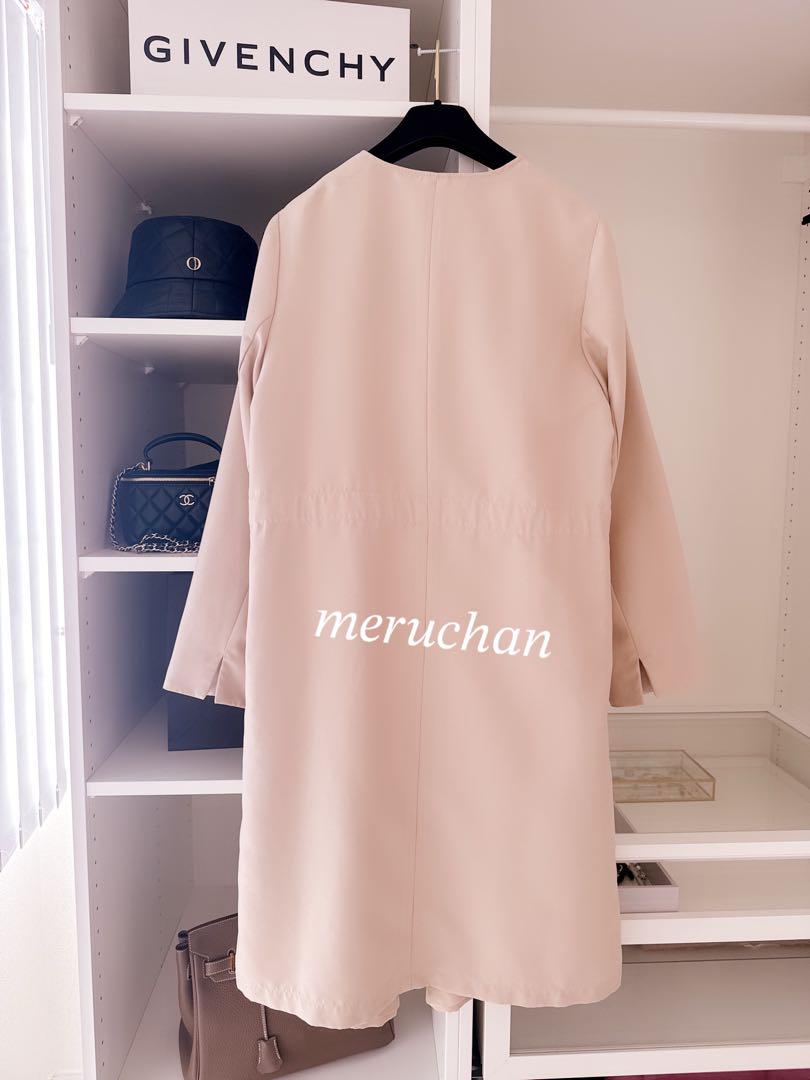 【新品タグ付き】sens de vie ノーカラーワンピコート スプリングコート