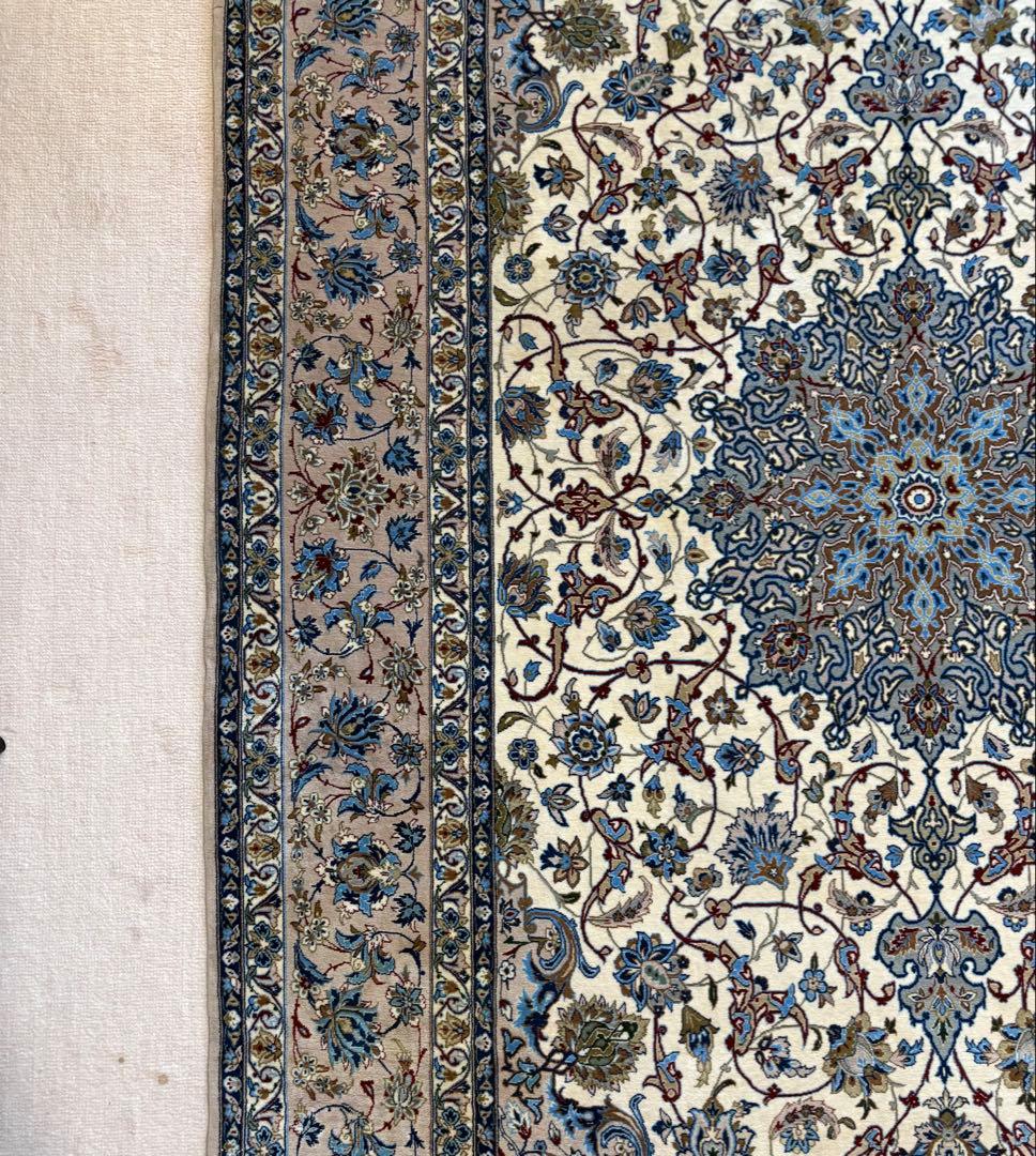 ペルシア絨毯イスファハン産（コルダザード工房）サイズ約232x148cm ペルシア絨毯イスファハン産（コルダザード工房）サイズ約232x148cm