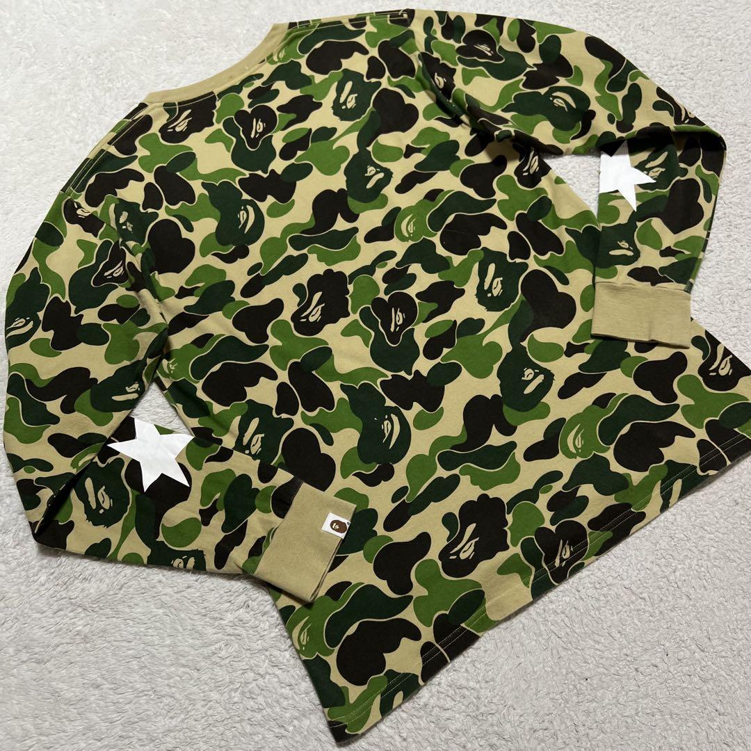 【日本製】A BATHING APE L/S ロンT 迷彩 メンズ L