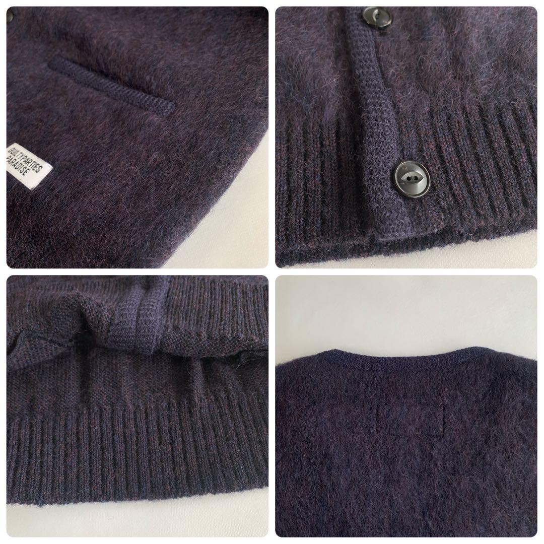 L紫【WACKOMARIA】MIX MOHAIR CARDIGAN／新品／送料込