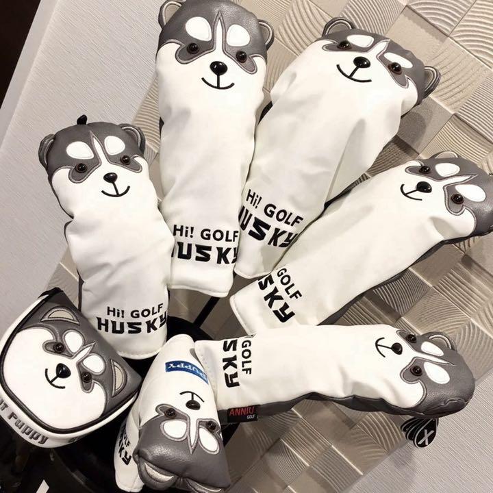 ゴルフクラブ ヘッドカバー ハスキー 犬