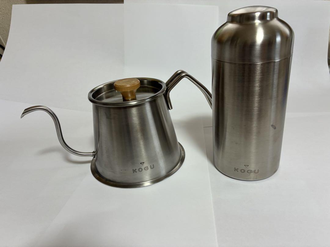 KOGU 珈琲考具 ツードリップポットPro 500ml フタ付き＆キャニスター