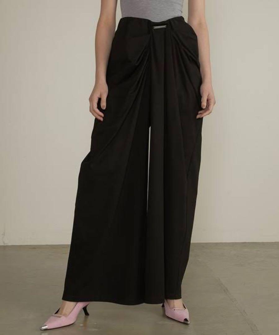 Drape Front Jersey Pants