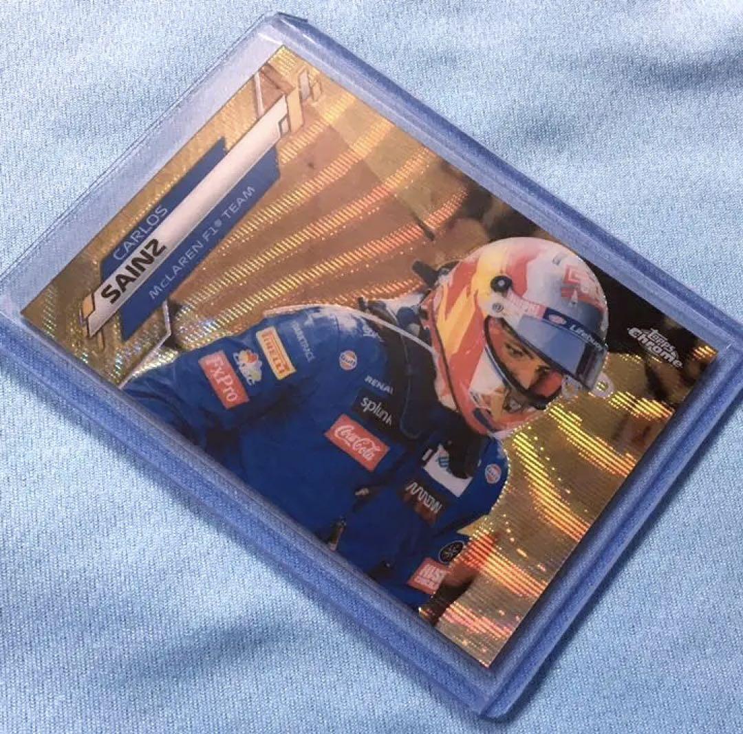 20 Topps F1 カルロス・サインツ ゴールドウェーブリフラクター /50